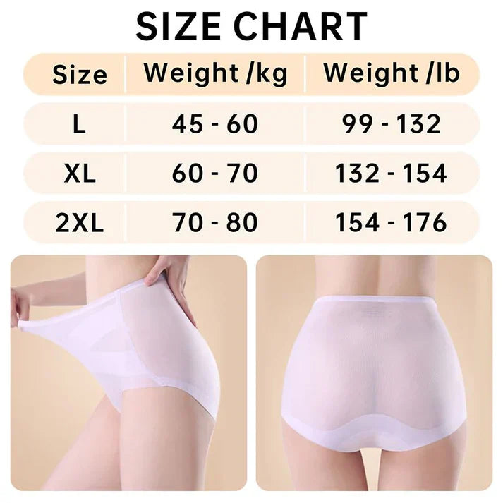 WOMENS HIGH-WAIST BREATHABLE ULTRA-THIN PANTIES WITH TUMMY-CONTROL &amp; HIP-LIFTING
