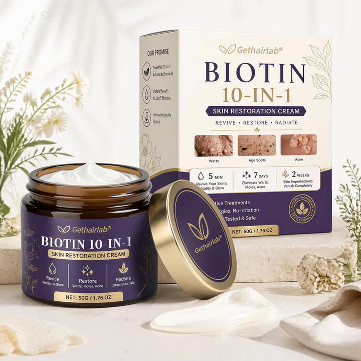 Made and Shipped from USA ✨Gethairlab® Biotin 10-in-1 Skin Restoration Cream 🍀