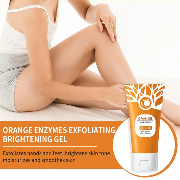 Orange Exfoliating Gel Facial Cleansing Whole Body Scrub Dead Skin Custard
