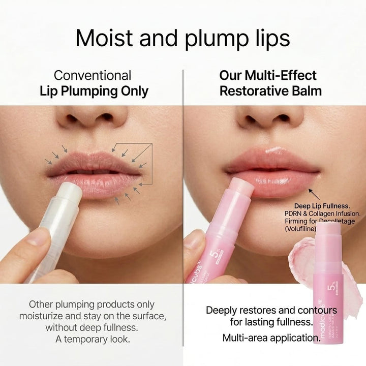 💗 Developed in Korea | Anti-Aging | Moisturizes &amp; Smooths Skin | Plumps Lips, Bust, &amp; Hips | Improves Dark Spots | Firms Skin | Pink Collagen Multi-Effect Plumping Serum Stick