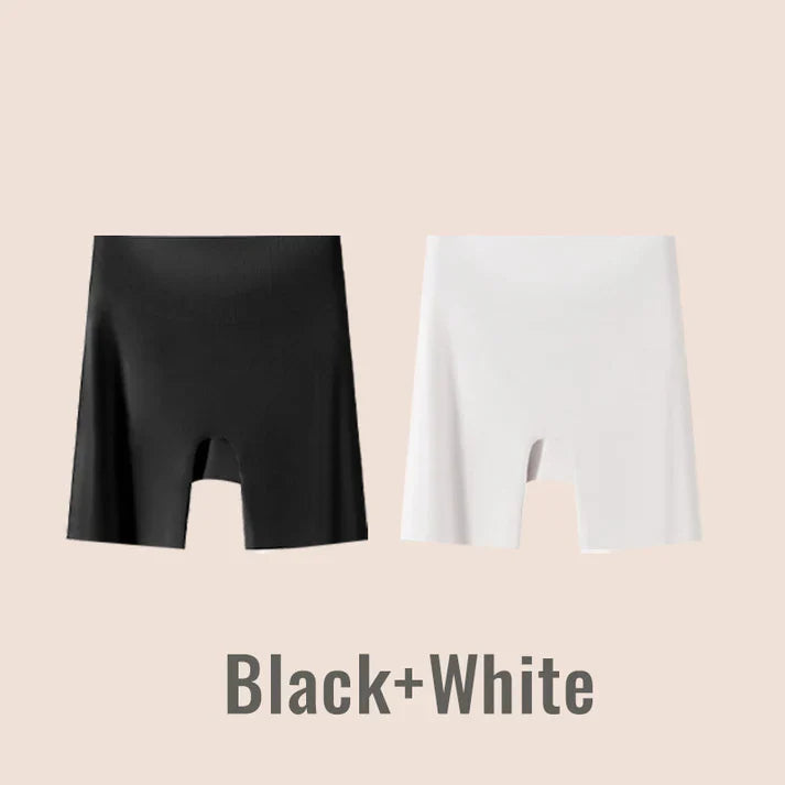 Women High-waist Ice Silk Underwear with Tummy-control Hip-lifting