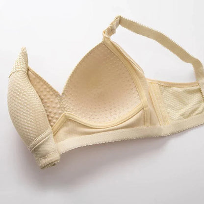 2023 WOMEN BACK BUCKLE COTTON BRAS WIRE FREE PLUS SIZE SHOULDER STRAPS BRASIERES COMFORT