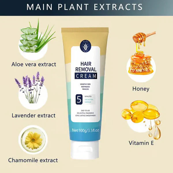 ❤️Limited Sale 50% OFF🔥Painless Full Body Hair Removal Cream for Men &amp; Women– Skin-friendly for all areas🌿