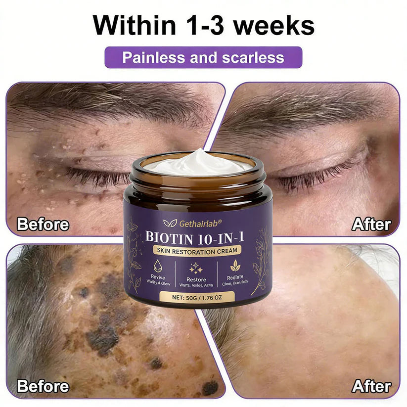 Made and Shipped from USA ✨Gethairlab® Biotin 10-in-1 Skin Restoration Cream 🍀