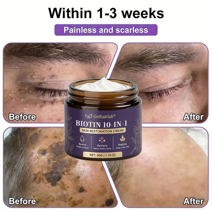 Made and Shipped from USA ✨Gethairlab® Biotin 10-in-1 Skin Restoration Cream 🍀