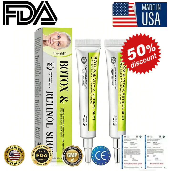👏🌿Made and shipped from the USA 💫Tiworld® Botox &amp; Vita-A Retinol Shot Wrinkle-Lift Tightening cream - Last Day Promotion 70% OFF