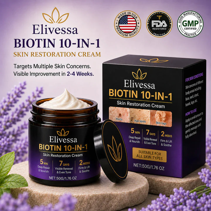 Limited-time offer: 70% off ⬇️Elivessa™ Biotin 10-in-1 Skin Restoration Cream