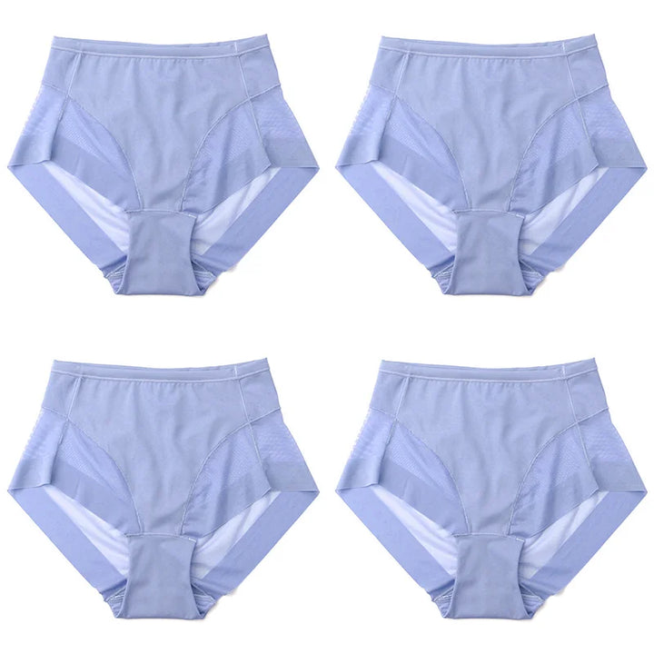 High Waist Ice Silk Seamless Shaping Briefs