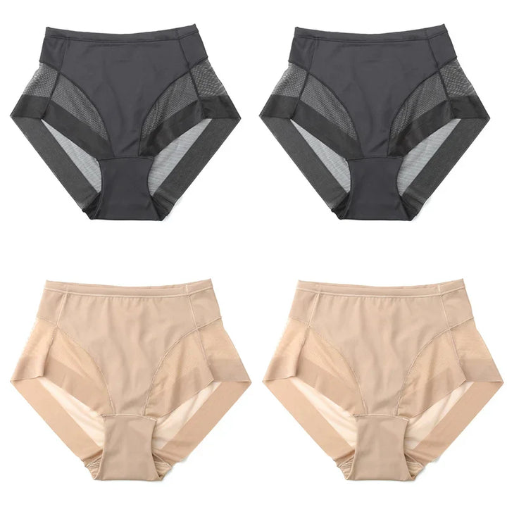 High Waist Ice Silk Seamless Shaping Briefs