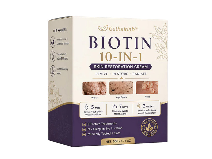 Made and Shipped from USA ✨Gethairlab® Biotin 10-in-1 Skin Restoration Cream 🍀
