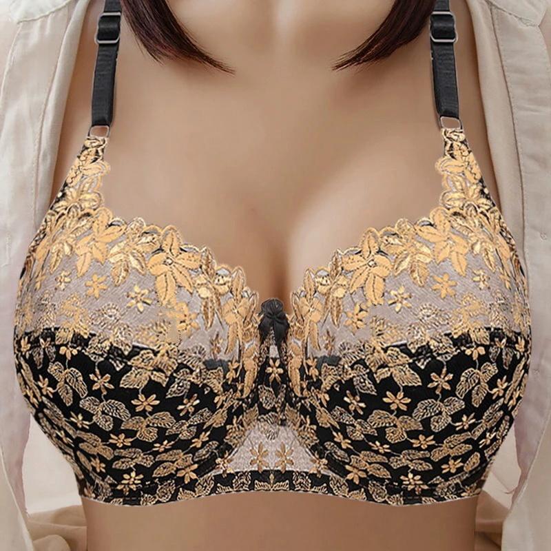 PLUS SIZE BRA WOMEN UNDERWEAR WIRE FREE COMFORT SOFT THIN BREATHABLE