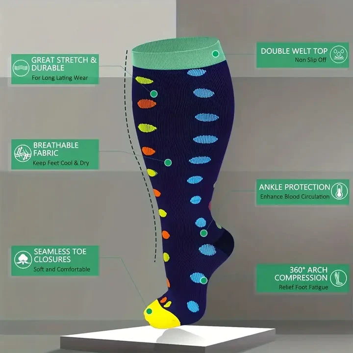 2025 Printed Compression Socks For Men Women