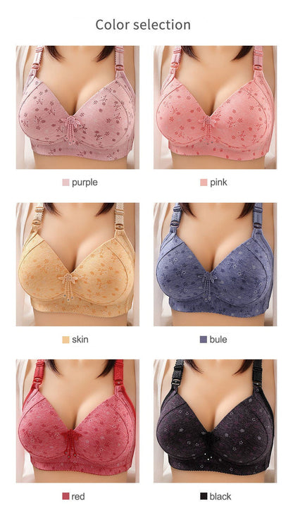 2024 Large size thin underwear anti-sagging bra
