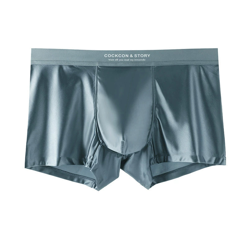 HOT SALE FOR 3 PCS MENS BRIEFS SATIN ICE SILK