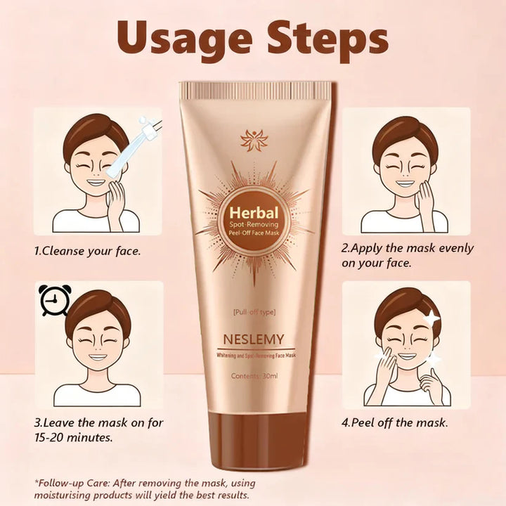 Whitening and Spot-Removing Face Mask Suitable for face and body – 👩‍⚕️ Natural ingredients permanently remove age spots, freckles, sun spots, and liver spots.