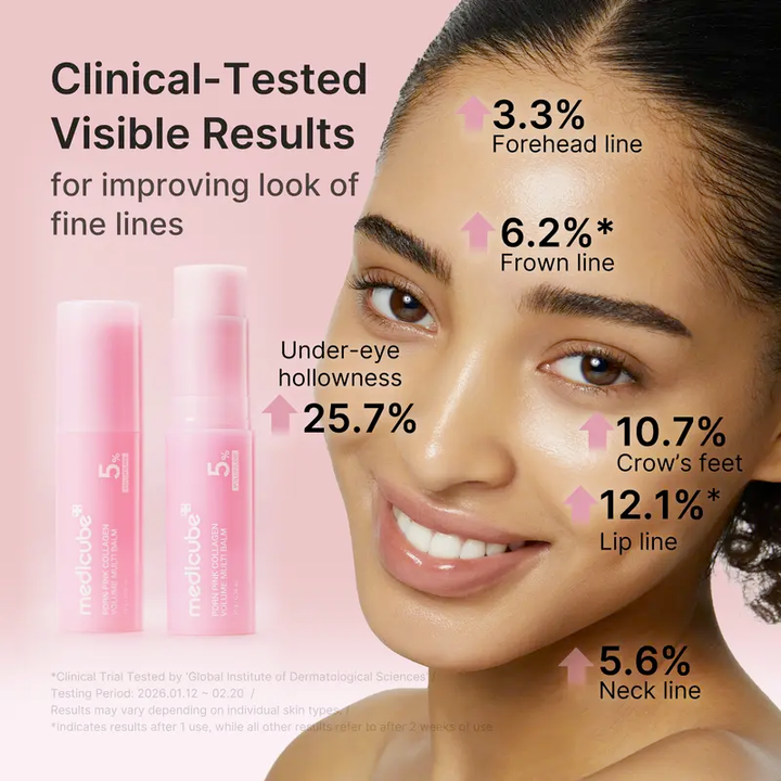 💗 Developed in Korea | Anti-Aging | Moisturizes &amp; Smooths Skin | Plumps Lips, Bust, &amp; Hips | Improves Dark Spots | Firms Skin | Pink Collagen Multi-Effect Plumping Serum Stick