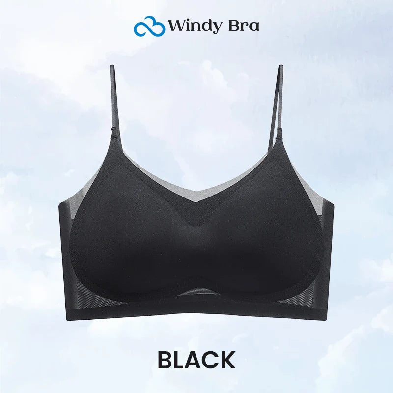 Summer seamless ultra thin plus size ice silk comfort bra