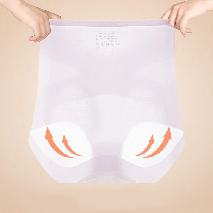 WOMENS HIGH-WAIST BREATHABLE ULTRA-THIN PANTIES WITH TUMMY-CONTROL &amp; HIP-LIFTING