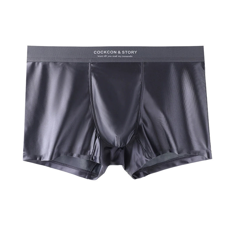 HOT SALE FOR 3 PCS MENS BRIEFS SATIN ICE SILK