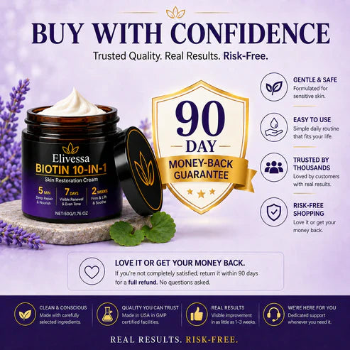 Limited-time offer: 70% off ⬇️Elivessa™ Biotin 10-in-1 Skin Restoration Cream