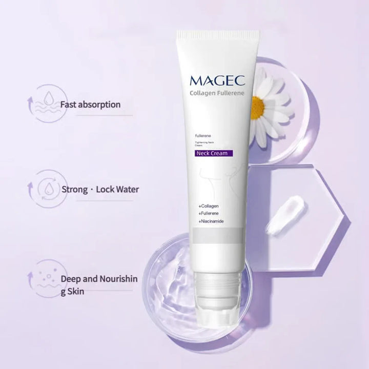 Roller Massage Neck Cream 🧴 Collagen &amp; Hyaluronic Acid | Firms Neck, Reduces Wrinkles &amp; Double Chin
