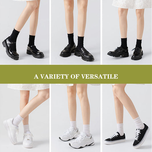 Thin Loose Socks Pile Socks Solid Colors Ice