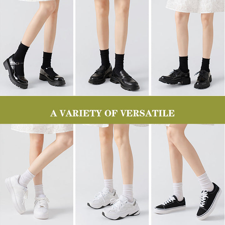 Thin Loose Socks Pile Socks Solid Colors Ice