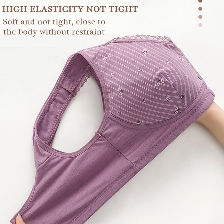 Design for Senior Front Closure Cotton Bra