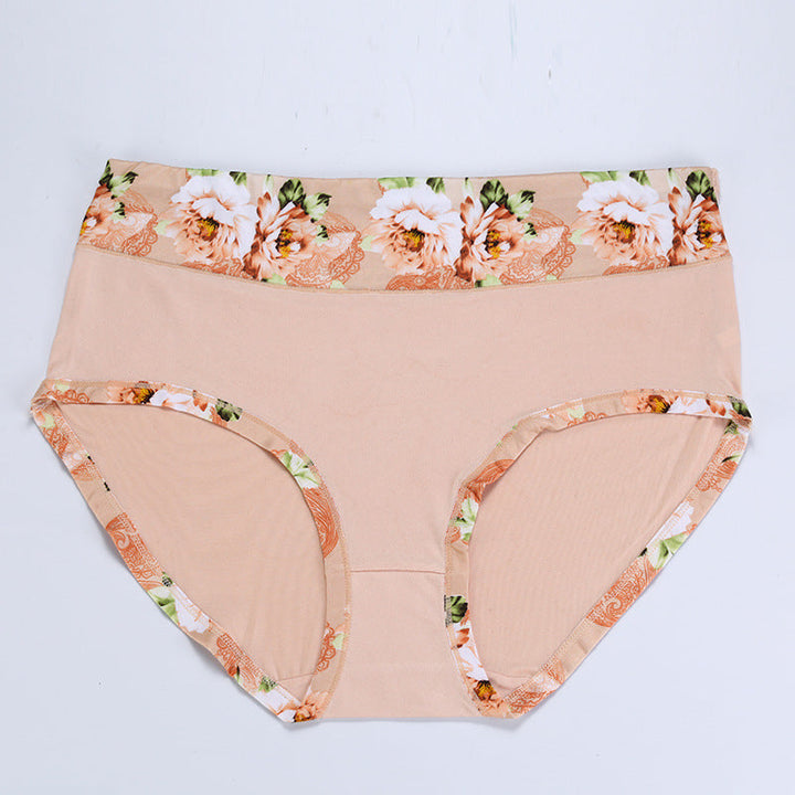 Large size high waisted cotton panites