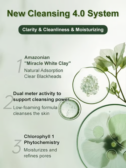 Pore-shrinking Blackhead removal&amp;Oil-control green tomato cleanser